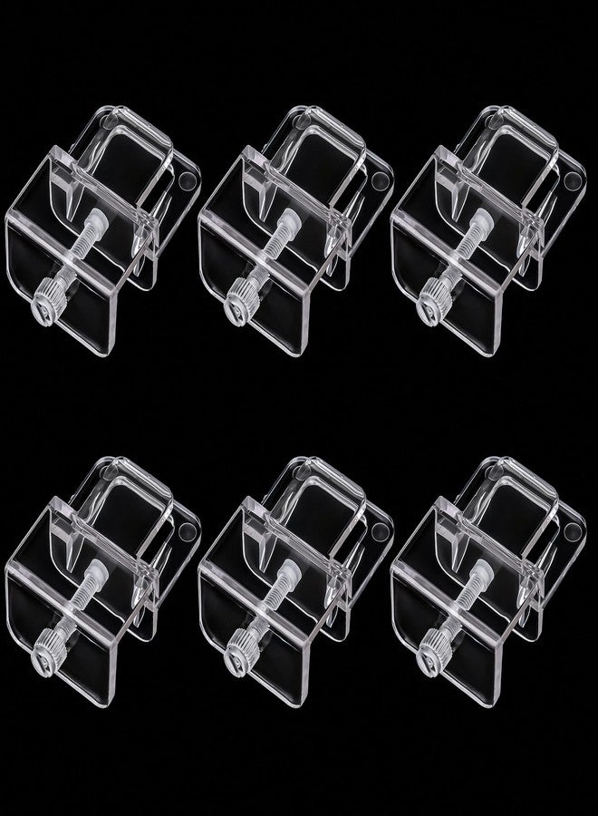 NestBasics 6pcs Aquarium lid Clips Fish Tank top Cover lid Support Holder Clip for Rimless or Rim Fish Tank - Image 1